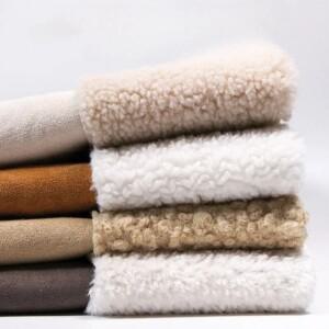 스웨이드 합성 양털 원단 겨울  코트 바이크 오토바이 의류 바람막이 패션 바느질 천 50x150cm