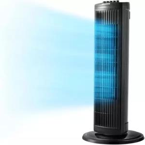 3단 속도 설정 및 자동 꺼짐 타이머가 있는 PELONIS 30인치 진동 타워 팬 스탠딩 PFT28A2BBB 블랙 미디엄