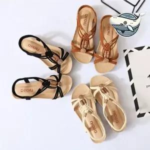 [하프클럽/]여름 가벼운 여성 웨지샌들 스트랩 디자인