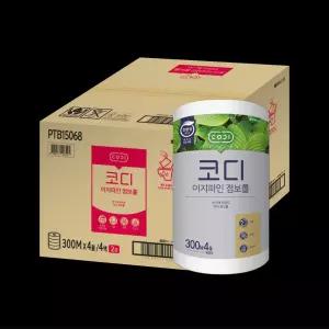 코디 이지파인 2겹 점보롤 300m 4롤 4팩 (16롤)