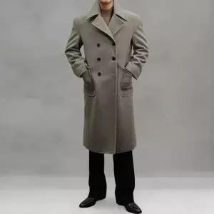 [다잇템] 남성 FW 울 오버랩 베이직 시즌 더블포켓 롱코트