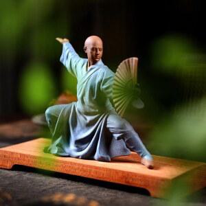 태극권 승려 인형 미술관 도자기 행운 보라색 풍수 크리스마스선물 정원 장식 불상