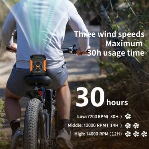 휴대용 허리 클립 선풍기 보조 배터리 및 포함 미니 목걸이형 5000mAh USB 충전식