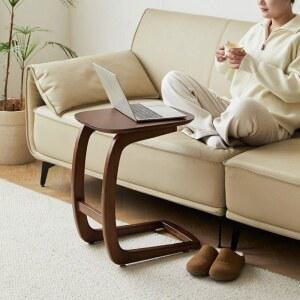 내추럴 원목 미니 티테이블 침실 이동식테이블 거실 원형쇼파 보조 원통형 북유럽 나무 모던