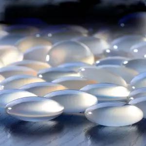 마노 고급 바둑알 선물용 바둑돌 세트 흑백 투명한 기원