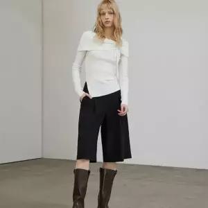 [에고이스트]원턱 와이드 벨티드 버뮤다 팬츠 ER4WQ262_s