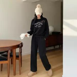 [핑크시슬리] SET/투미닛 기모 레이스패치 와이드 트레이닝세트