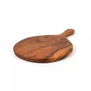 [조르지오]원형 DH64YR32 아카시아 손잡이 플레이팅도마(소)