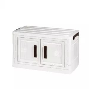 전면 소품정리 플라스틱 이동식 불투명 수납 박스 45CM