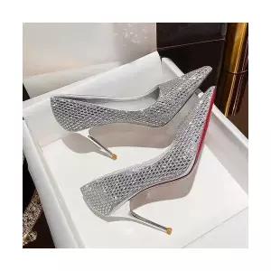 여자 신발 힐펌프스 하이힐 구두 스틸레토 웨딩 신부 들러리 크리스탈 힐 단화 M스포5