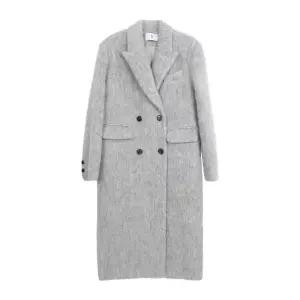 울코트 맥시핏 오버 루즈핏 더블코트 여자 헤더그레이 S
