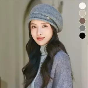 중년여자 베레모 니트 겨울모자 빵모자 여자