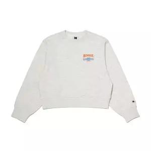 코닥 여성 스노우 워싱 그래픽 맨투맨 K6122LFSO1WMG