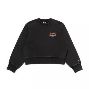 코닥 여성 스노우 워싱 그래픽 맨투맨 K6122LFSO1BLK