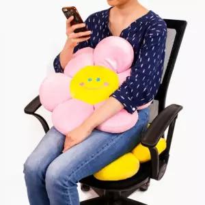 스마일꽃 플라워 쇼파 방석 3color 소파 캐릭터 귀여운 예쁜 핑크 쿠션