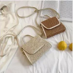 은창]스퀘어 플립 라탄 크로스백 가방 여름 숄더백 에코백 토트백 가방 백 장바구니 쇼핑백 쇼퍼백 봄