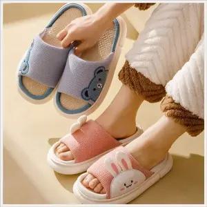 [하프클럽/]남여 캐릭터 커플 실내 면 쿠션 푹신한 병원 실내화