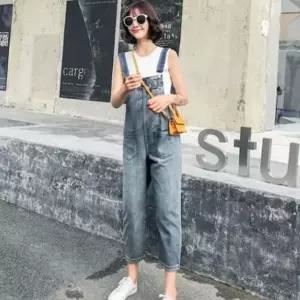 여성 점프수트 청멜빵바지 데님점프수트 여름멜빵 OId7+6JiK