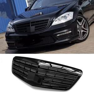 메르세데스 호환 벤츠 호환 S-클래스 W221 S350 S400 S65 용 전면 그릴 2009-2013 튜닝 액세서리