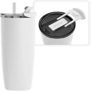 뜨거운 뚜껑과 차가운 뚜껑이 교체 가능하고 빨대로 내장된 아소부 아쿠아리나 스테인리스 스틸 단열 물병