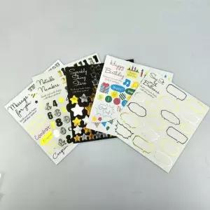 다이어리 장식 스티커 다꾸 숫자 및 별 디자인