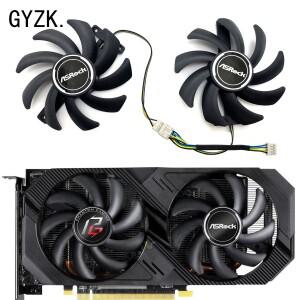 ASROCK Radeon 그래픽 카드 교체 호환   선풍기 RX570 590 5500XT 팬텀 게이밍 D2 OC PVA080E12R