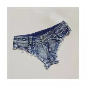 여자 청반바지 청바지 데님 클럽 낮은허리 스키니 핫팬츠 ST4