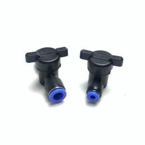 플라스틱 BUC 5/32인치 1/4인치 5/16인치 3/8인치 4 6 8 10 12mm 튜브 외경 인 커넥트 볼 밸브 공압 에어