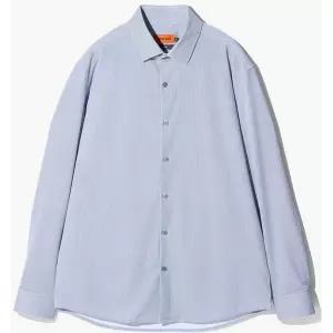 [하프클럽/에스티코]스트라이프 프린트 셔츠 네이비 (슬림핏) SDSWA31STN