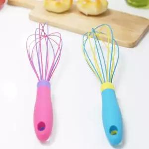파스텔 실리콘 거품기 1P 수동 생크림 밀가루 반죽 fIC7+3sbT