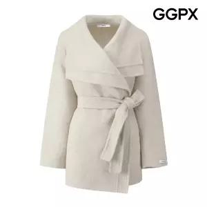 [GGPX] GQ1CT001F 캐시미어 모직 스트랩 하프 코트