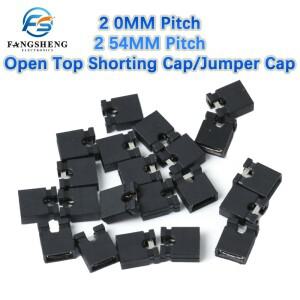 100PCS 2.0MM 2.54MM 피치 오픈 탑 점퍼 캡/점퍼 캡 검정색 오프닝 핀 헤더 연결 블록