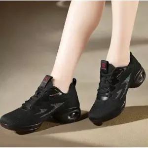 프리미엄 라인댄스운동화 메쉬 에어로빅 줌바 키높이 블랙 소가죽밑창 229