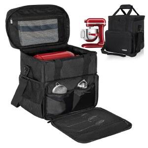 TORIBIO 키친에이드 및 추가 액세서리와 호환되는 주방 믹서 보관 가방, 휴대용 가방 /케이스, 5.7L(6쿼트) 7.6L(8쿼트) 믹서용, 39.9 x 26.9 45cm(15.7 10.6