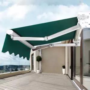 야외 발코니 수동 테라스 캐노피 튼튼한 천막 가림막 그늘막