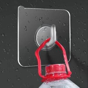 디모식 5/10/20/40Pcs 벽 후크 투명 강한 자기 접착제 키 수건 문 걸이 교수형 주방 욕실 액세서리