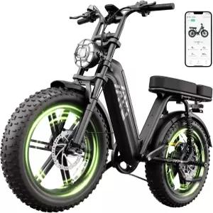 TST 전기 자전거 1500W 피크 20인치 뚱뚱한 타이어 올터레인 EBike 60마일 28MPH 먼지 모험을 위한 48V