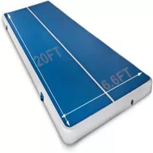 ERfairdeal 20FTX6.6피트 x 8인치 공기 체조 트랙 매트 두께 텀블링 에어 팽창식 헬스장용 /트레이닝용