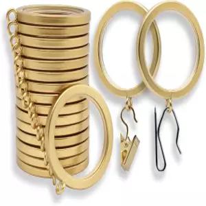 BlastHome 럭셔리 커튼 링 ？ 조용하고 매끄러운 나일론 인서트가 포함된 프리미엄 메탈 핀훅 및 클립 포함