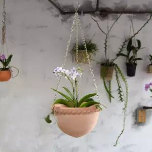 이탈리아 데로마 행잉 토분 반구(팽이) 25cm인테리어화분 분갈이 원예용품 홈가드닝 내추럴 흙화분 예쁜 디