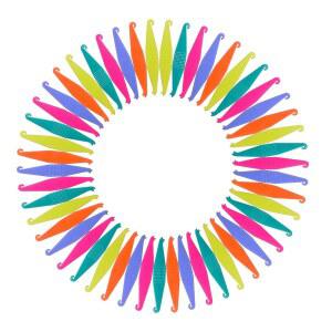 RZJZGZ 치과 탄성 고무 밴드 교정기용 플레이서 일회용 플라스틱 치아교정용 멀티 컬러 (50개)