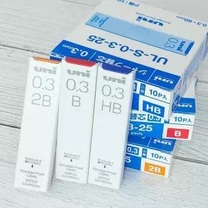 유니 Smudge Proof Leads 0.3mm 샤프심 1다스(10통)문구용 필기용 용품 리필 도구 필기류 필기구 사무