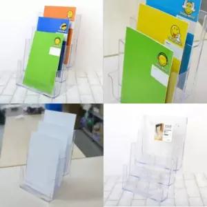 A4 꽂이 3단 리플렛 전단지 메뉴보드판 회전게시 스탠드게시 홍보물 카다로그 리플 거치대 로그 안내 테이