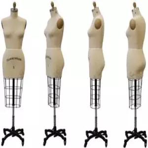 STSIZE6+원 프리 암 모델 601 전문 여성 하프 바디 드레스 폼 원 암이 있는 접이식 어깨. 사이즈 6