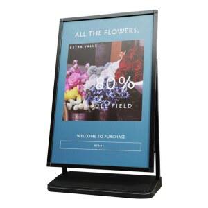 입간판 철제 배너 검정 철제배너거치대 야외입간판 고정형 거치대 배너제작 a형 프레임