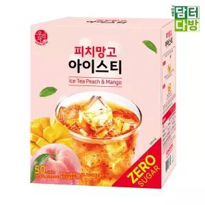 송원 피치망고 아이스티 제로슈가 50스틱과일홍차 피치아 피치 복숭아 복숭아맛 제로 제로음료 있는