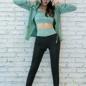 여성 5종 브라탑 반바지 레깅스 집업 트레이닝복 세트 후드 티셔츠 여자 운동 브라