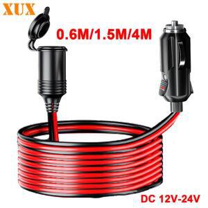 12V 20A 자동차 시가 라이터 연장 코드 0.6M 4M 와이어 분배기 충전기 여성 소켓 플러그 케이블 액세서리