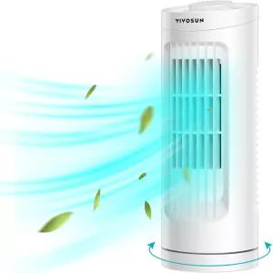 비보선 13인치 타워형 선풍기 3단 속도와 70° 진동의 블레이드리스 데스크형 휴대용 및 컴팩트 가정