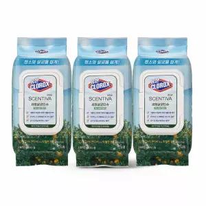 유한크로락스 센티바 세정살균티슈 시칠리안트러스 캡형 76매x3개주방 행주 기름 찌든때 스크럽 청소 다목